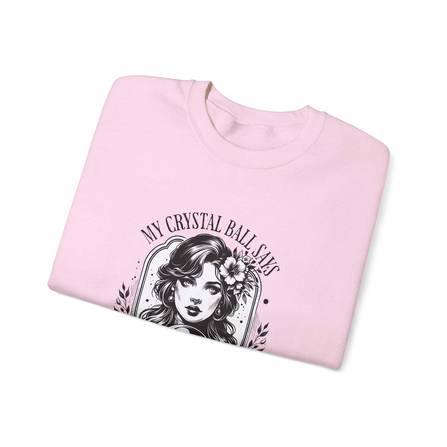 Mystical Crystal Ball Sweatshirt, Unisex Crewneck Pullover for Astrology Lovers, Boho Gift, Halloween Apparel, Daily Wear