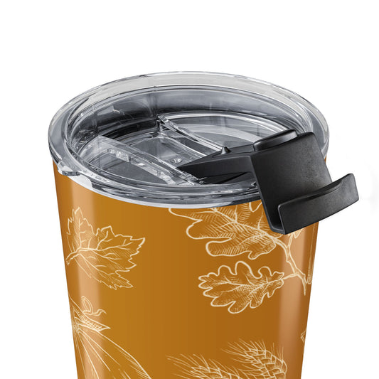 Autumnal Tumbler 20oz, Fall Travel Mug, Pumpkin Decor Cup, Thanksgiving Gift, Rustic Coffee Tumbler, Seasonal Drinkware
