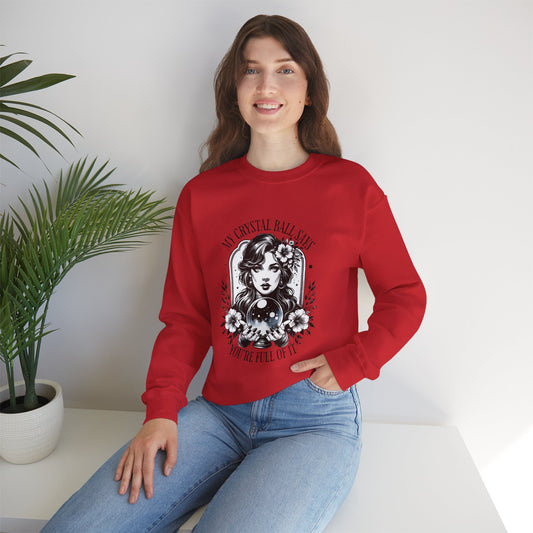 Mystical Crystal Ball Sweatshirt, Unisex Crewneck Pullover for Astrology Lovers, Boho Gift, Halloween Apparel, Daily Wear